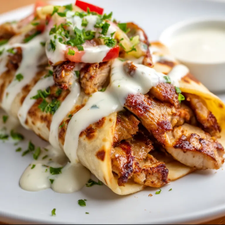 Delicious Chicken Shawarma with Creamy Garlic Sauce | Authentic Middle Eastern Recipe