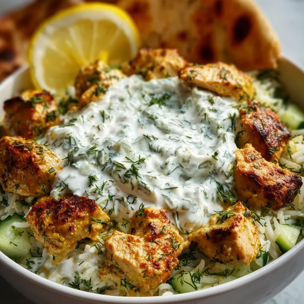 Delicious Chicken Tzatziki Rice Recipe | Easy Mediterranean Dinner