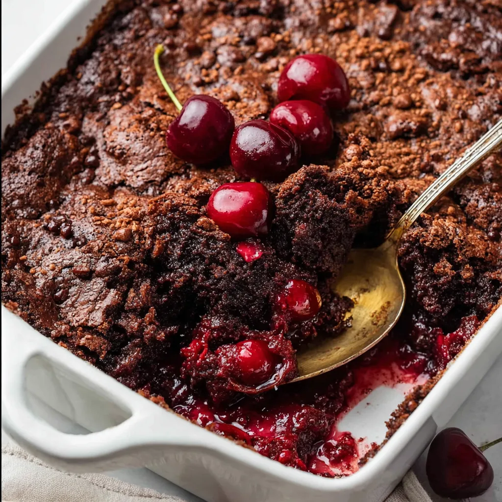 Delicious Chocolate Cherry Dump Cake Recipe – Easy & Quick Dessert