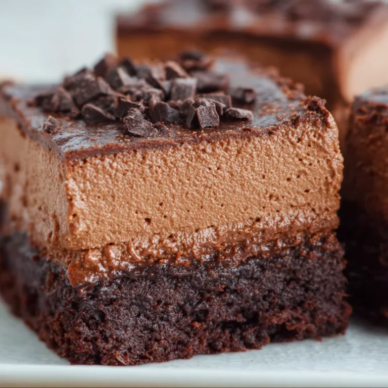 Decadent Chocolate Mousse Brownies Recipe – Rich, Creamy & Irresistible