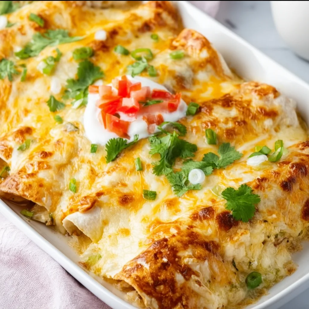 Delicious Cream Cheese Chicken Enchiladas Recipe | Easy & Creamy Mexican Dinner