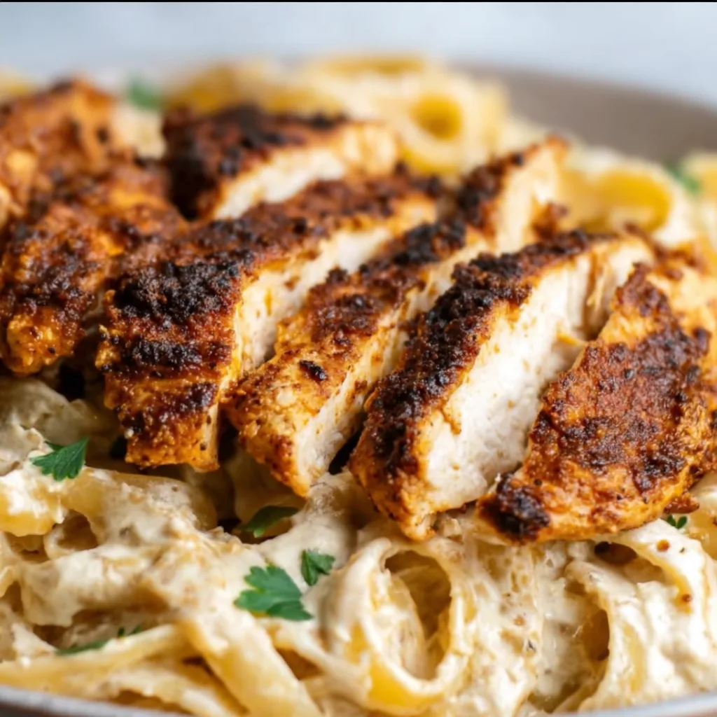 Creamy Blackened Chicken Alfredo Pasta | Rich & Flavorful Dinner Recipe