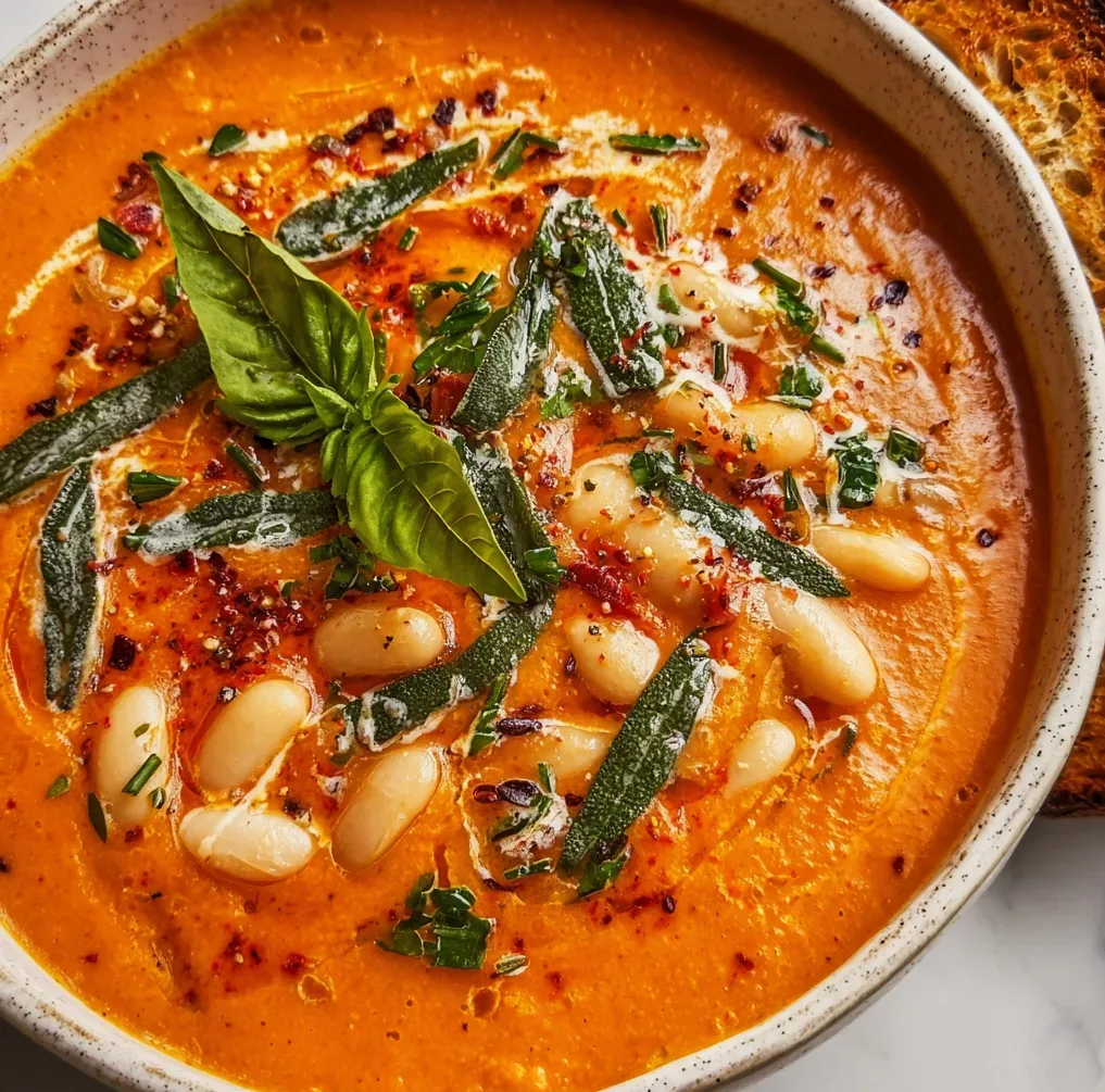 Creamy Tomato & Cannellini Bean Soup Recipe | Easy, Healthy & Delicious