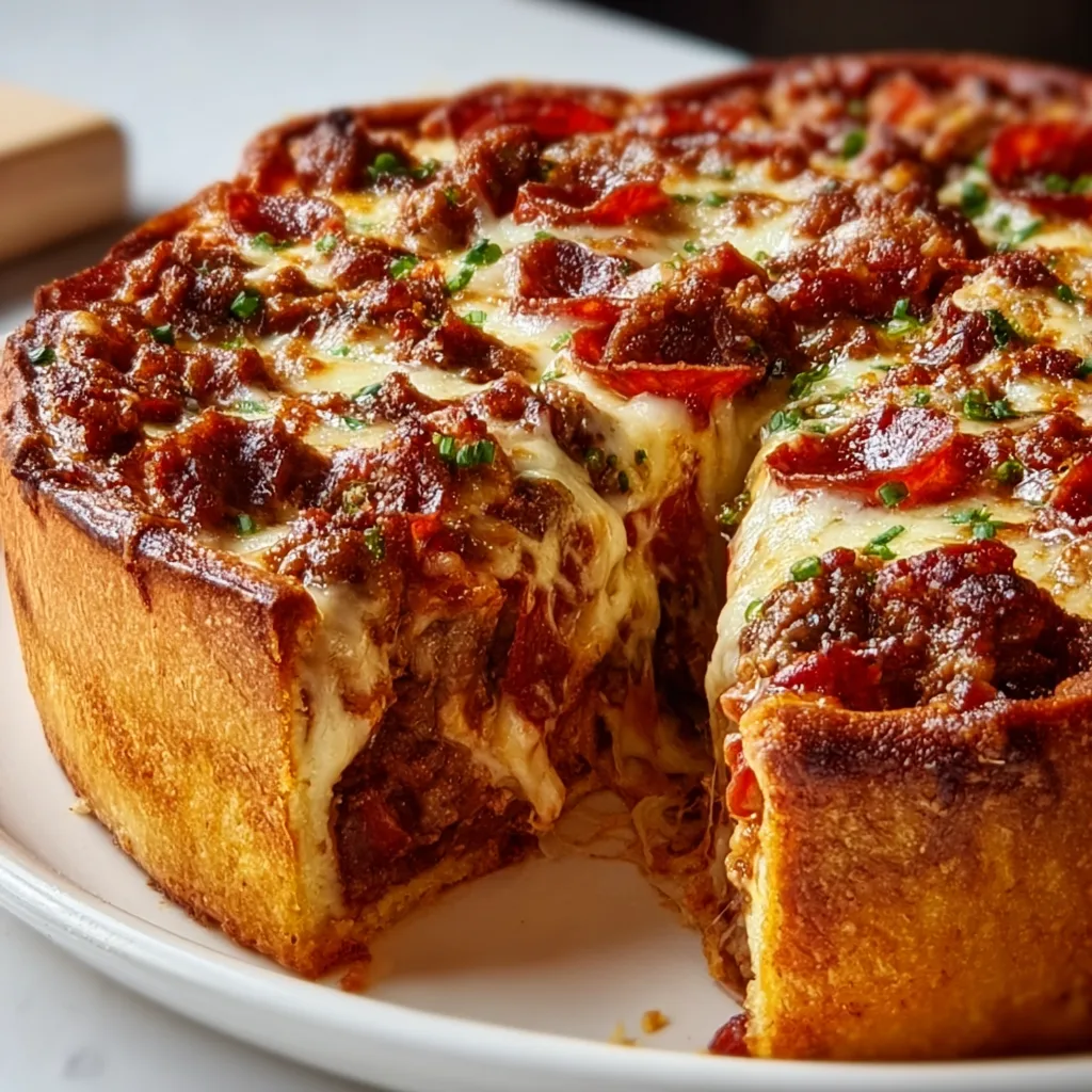 Deep-Dish Meat Lover’s Pizza Pie | Ultimate Hearty Pizza Recipe