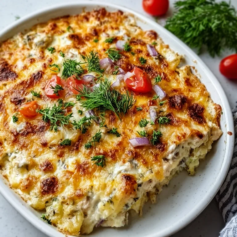 Easy Dump-and-Bake Chicken Tzatziki Casserole | Quick Mediterranean Dinner Recipe