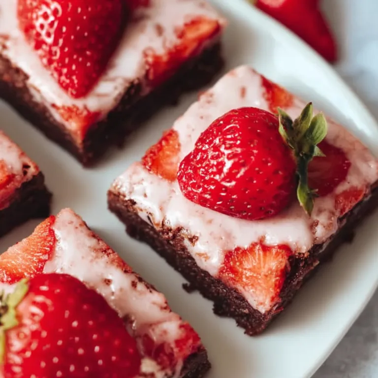 Easy Strawberry Cake Mix Brownies Recipe | Quick & Delicious Dessert