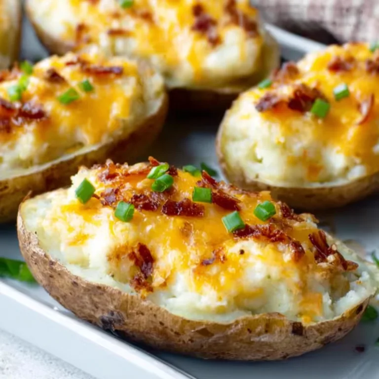 Fluffy Twice Baked Potatoes Recipe | Easy & Creamy Twice-Baked Potatoes