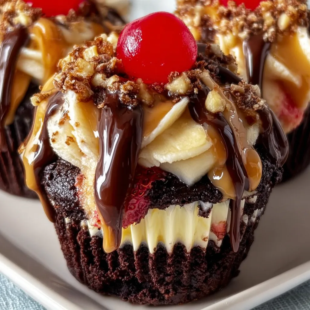 Heavenly Chocolate Banana Split Cupcakes | Decadent Dessert Recipe