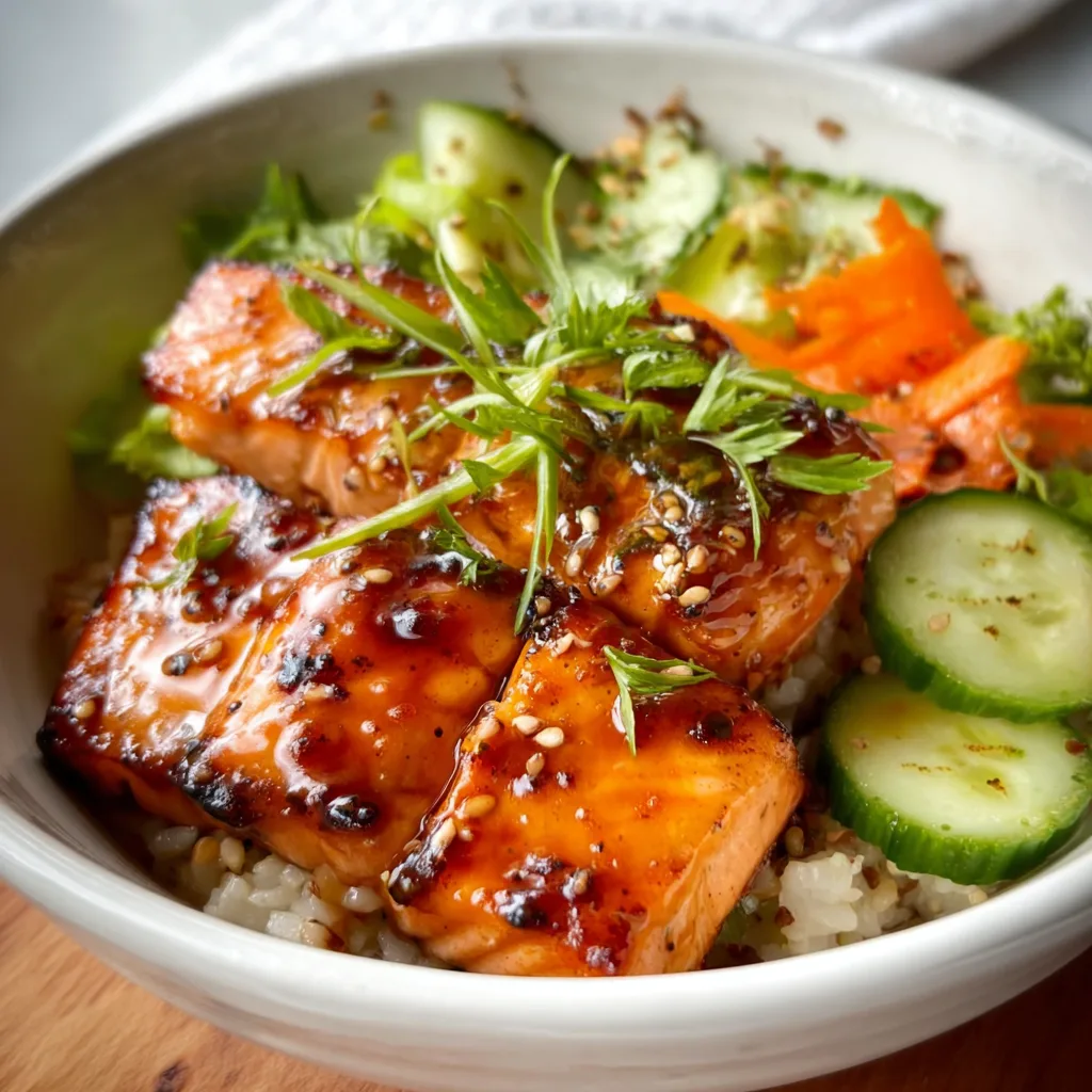 Delicious Honey Glazed Salmon Bowl Recipe | Healthy & Easy Meal Idea