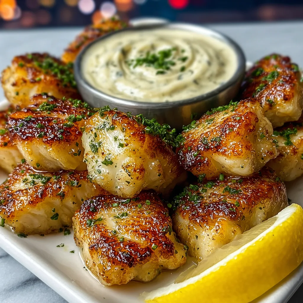 Crispy Lemon Butter Fish Bites with Garlic Aioli – Easy Seafood Recipe
