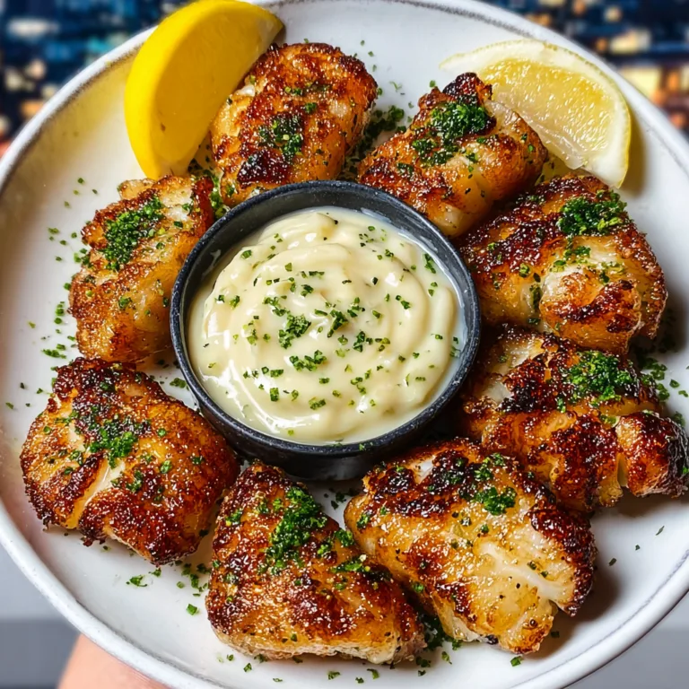 Crispy Lemon Butter Fish Bites with Garlic Aioli – Easy Seafood Recipe