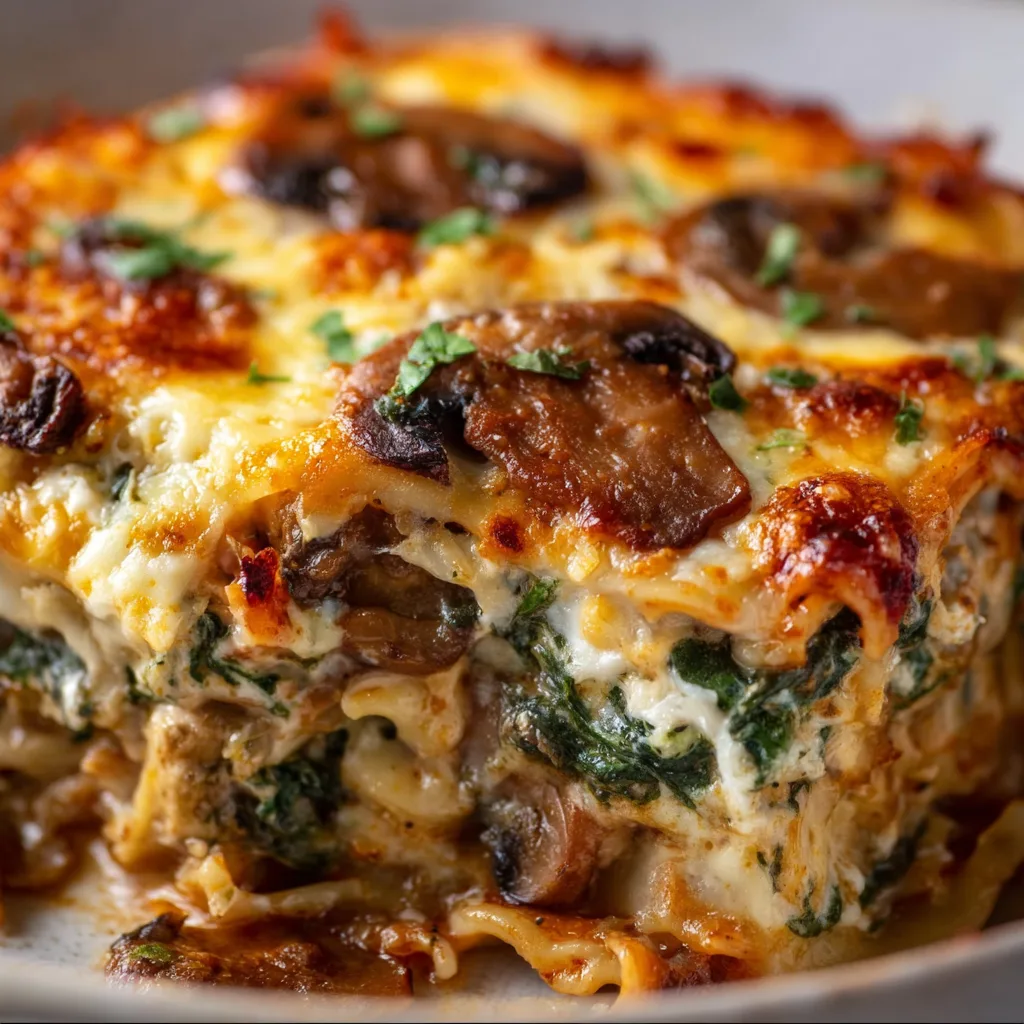Delicious Mushroom and Spinach Lasagna Recipe | Easy & Healthy Meal Idea