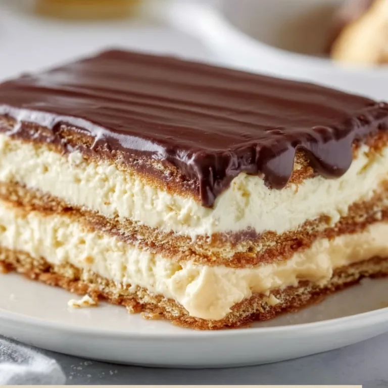Delicious No Bake Eclair Cake with Rich Chocolate Ganache – Easy Dessert Recipe