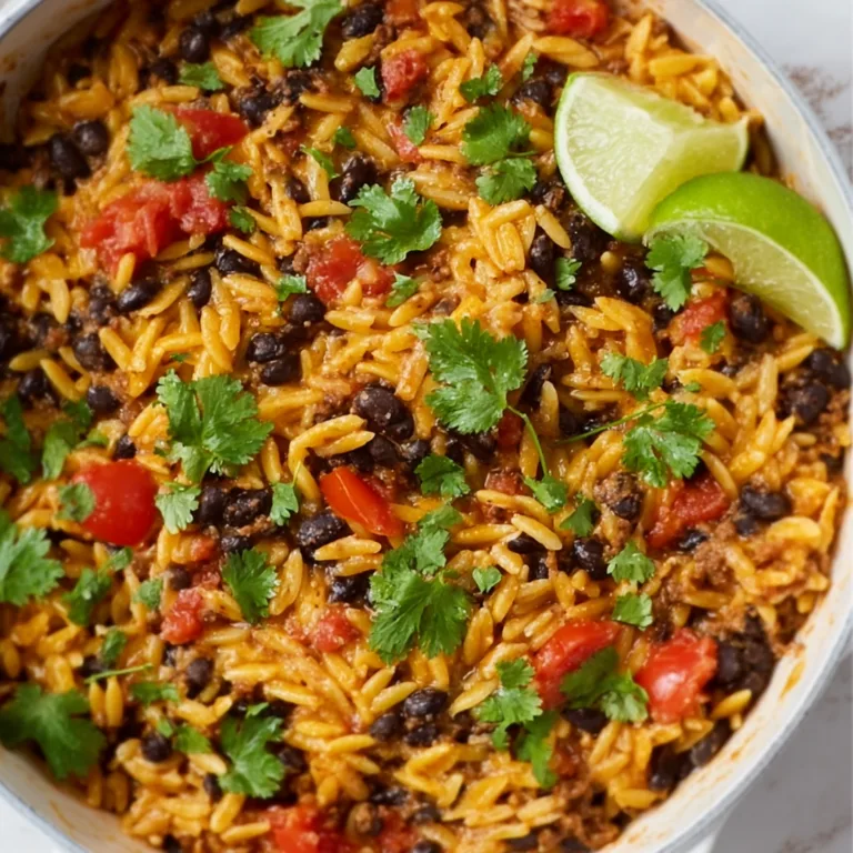 One Pot Taco Orzo with Black Beans – Easy, Flavorful Mexican-Inspired Dinner