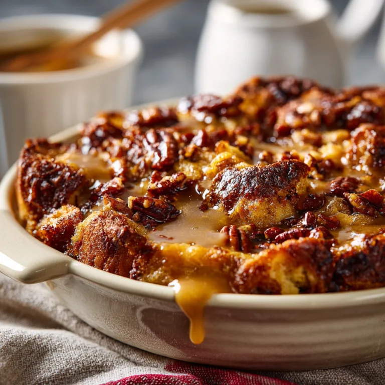 Decadent Pecan Bourbon Bread Pudding with Rich Sauce Recipe