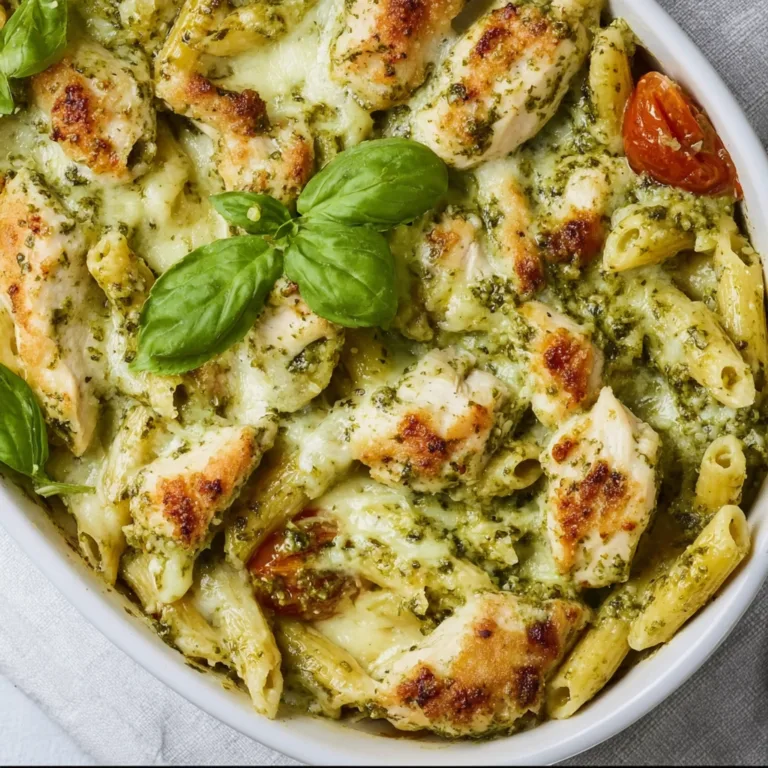 Delicious Pesto Chicken Pasta Bake Recipe | Easy & Creamy Dinner Idea