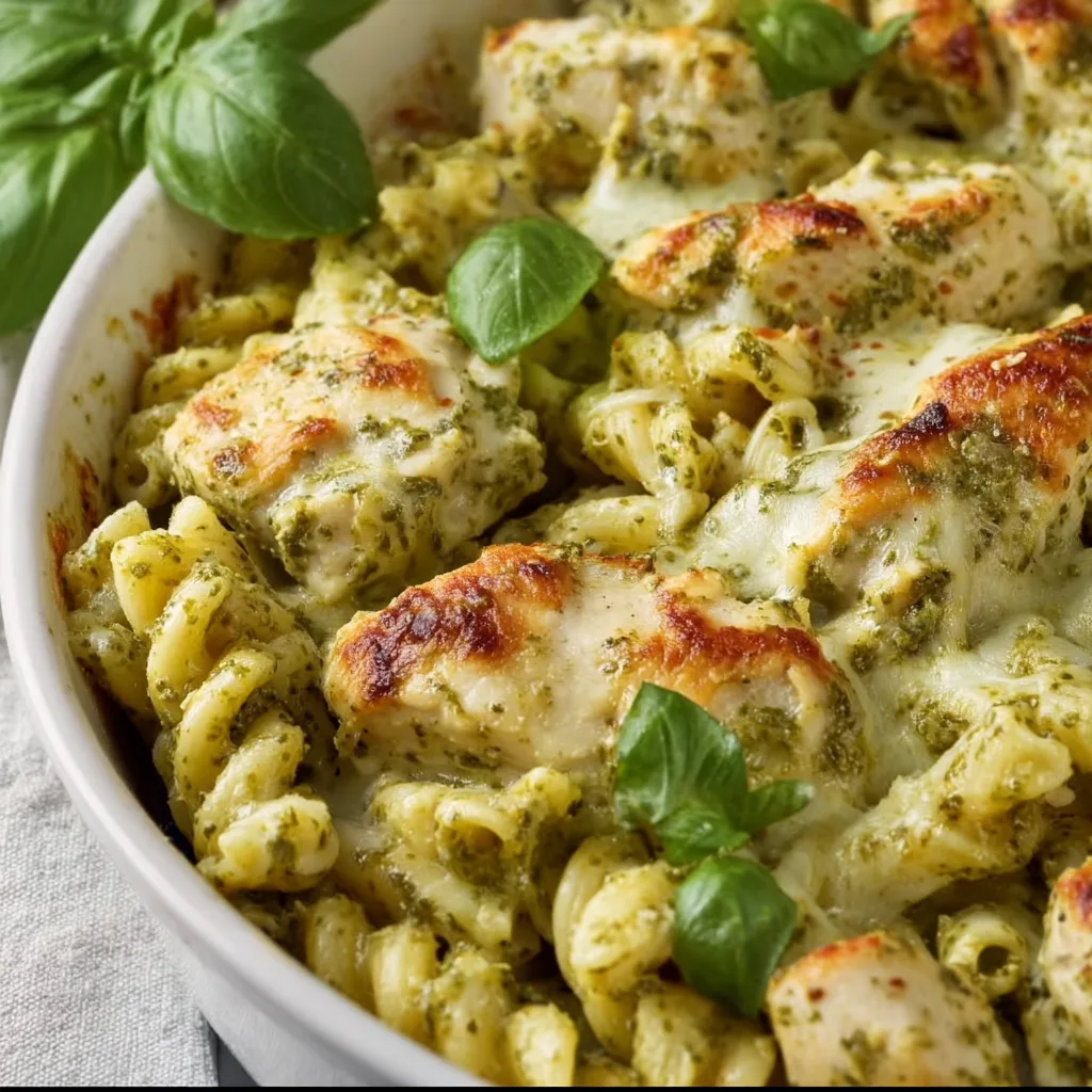 Delicious Pesto Chicken Pasta Bake Recipe | Easy & Creamy Dinner Idea