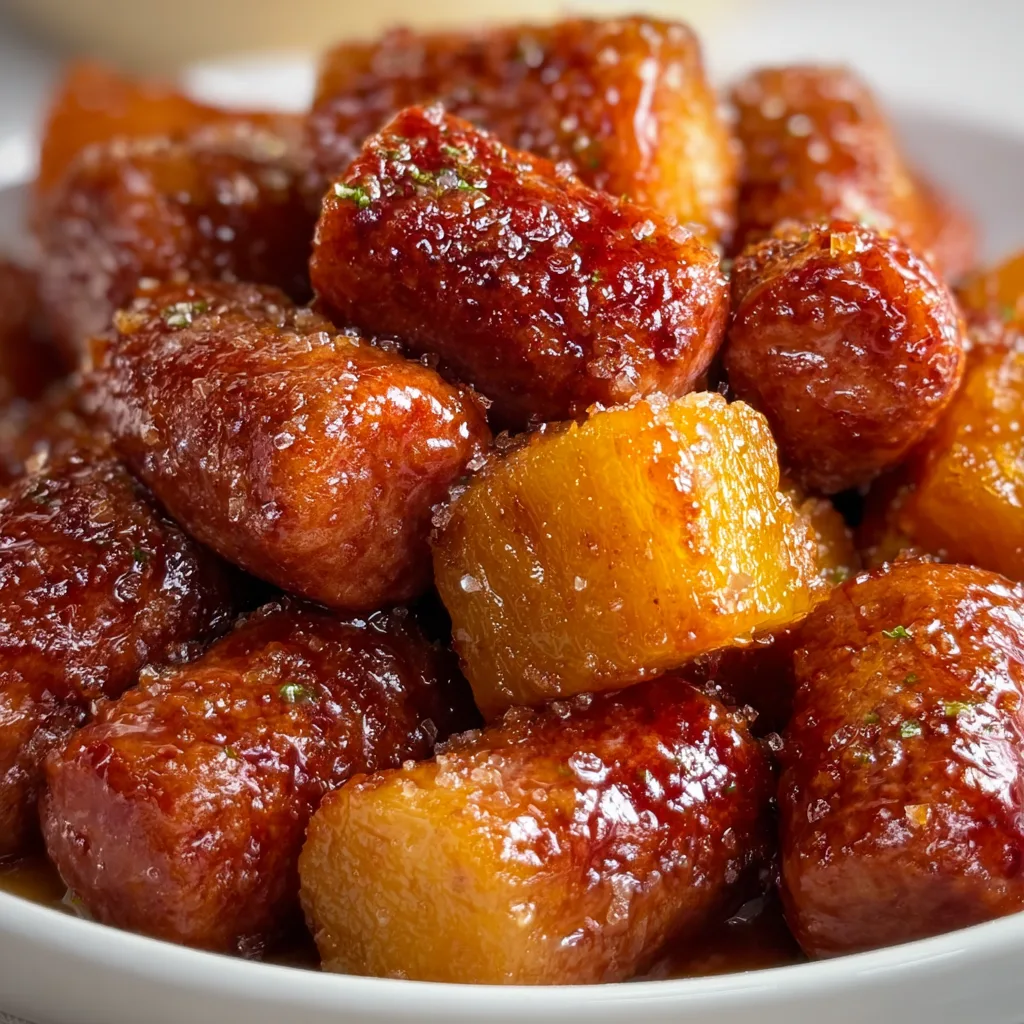 Delicious Pineapple Brown Sugar Mississippi Lil’ Smokies Bites Recipe | Sweet & Savory Snacks
