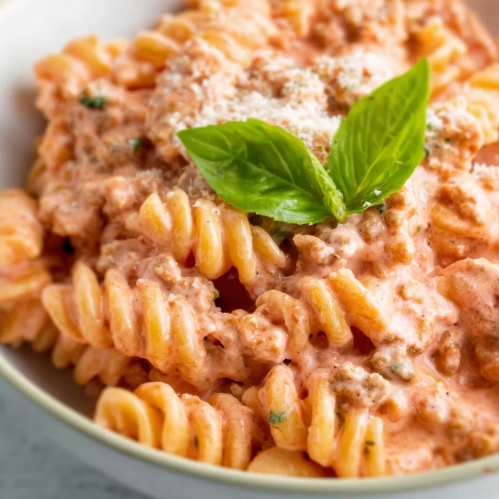 Delicious Pink Sauce Pasta with Ground Turkey Recipe | Easy & Creamy Meal