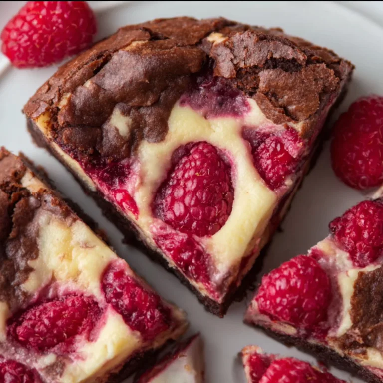 Decadent Raspberry Cheesecake Brownies Recipe | Easy & Delicious Dessert