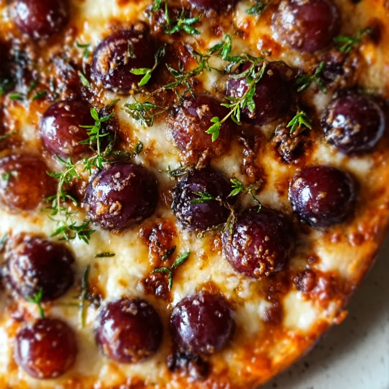 Delicious Roasted Red Grape Pizza Recipe | Sweet & Savory Gourmet Pizza Ideas