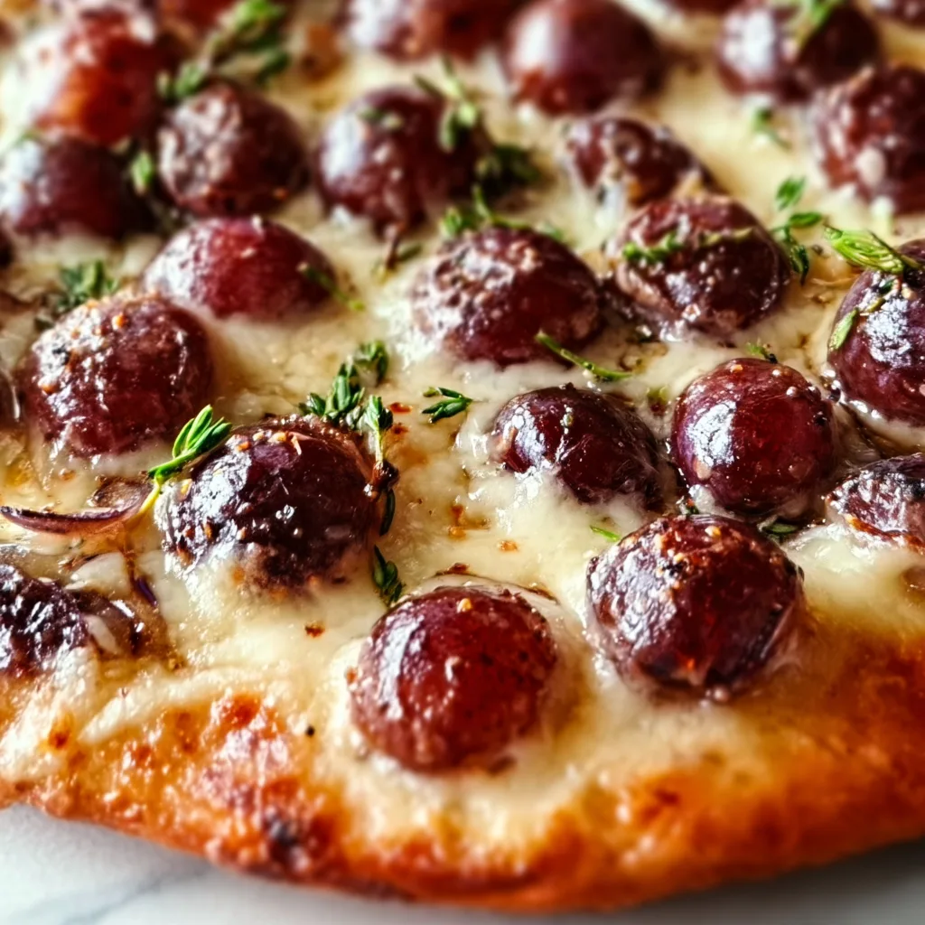 Delicious Roasted Red Grape Pizza Recipe | Sweet & Savory Gourmet Pizza Ideas