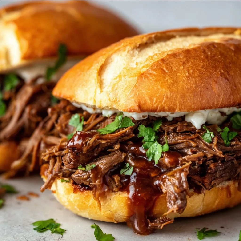 Easy Slow Cooker Shredded Beef Sandwiches Recipe | Tender & Delicious Meals