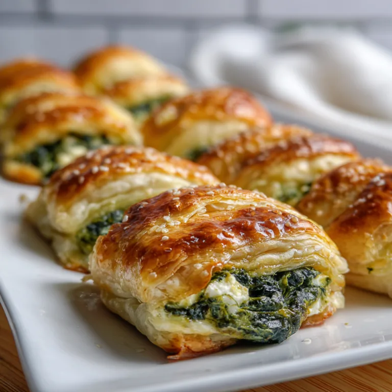 Delicious Spinach Feta Puff Pastry Recipe | Easy & Flaky Spinach Pastry