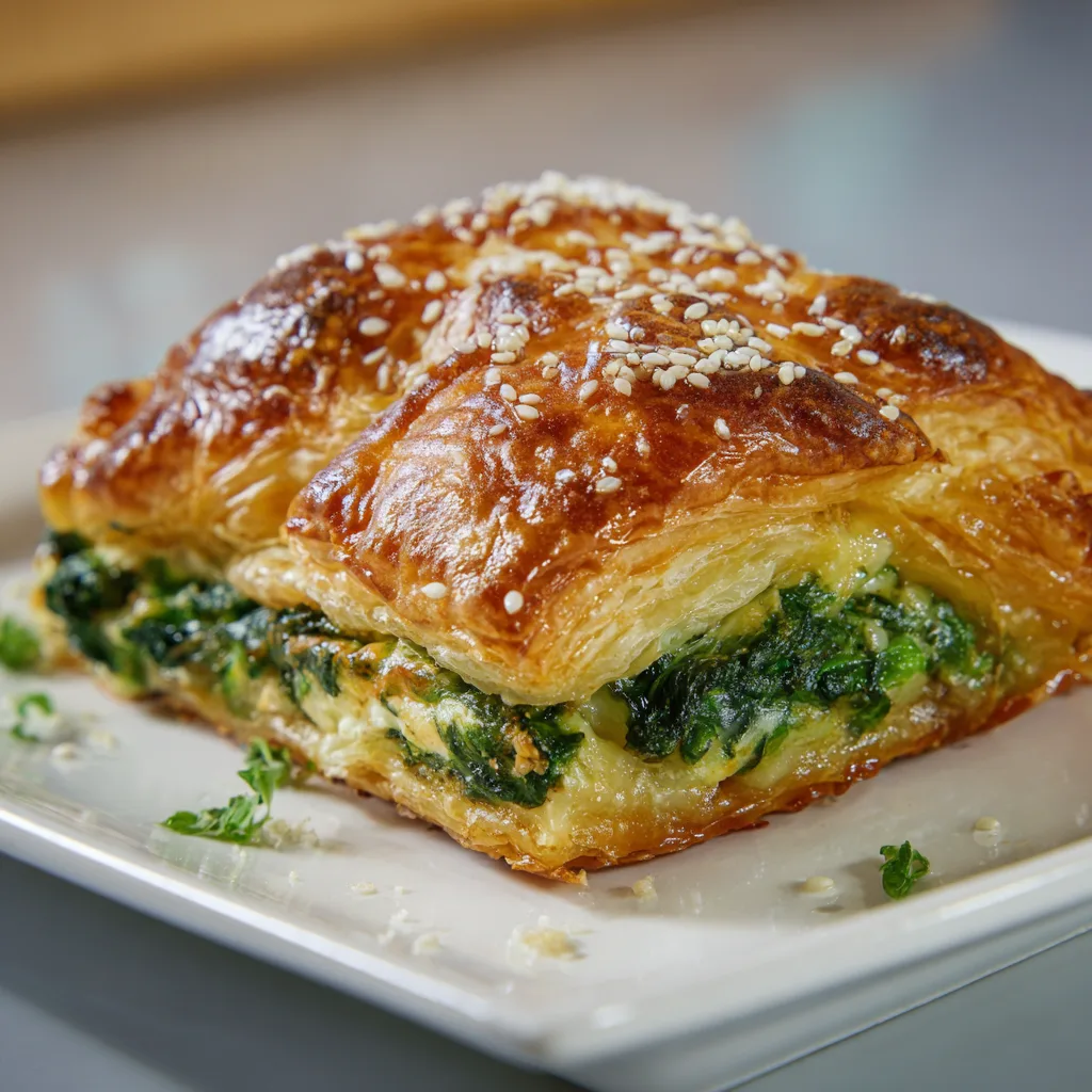 Delicious Spinach Feta Puff Pastry Recipe | Easy & Flaky Spinach Pastry