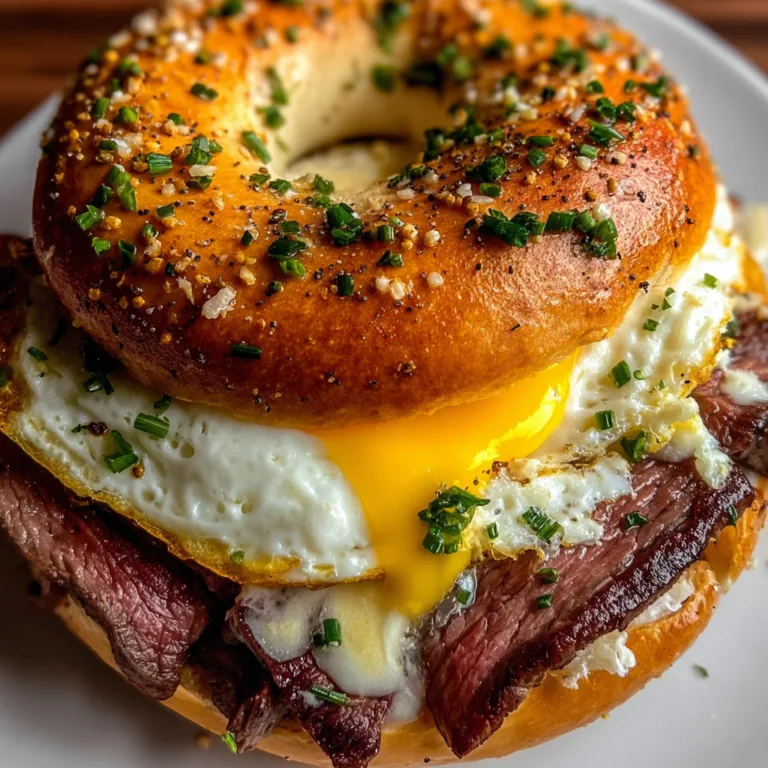 Delicious Steak Egg Cheese Bagel Recipe | Perfect Breakfast Sandwich