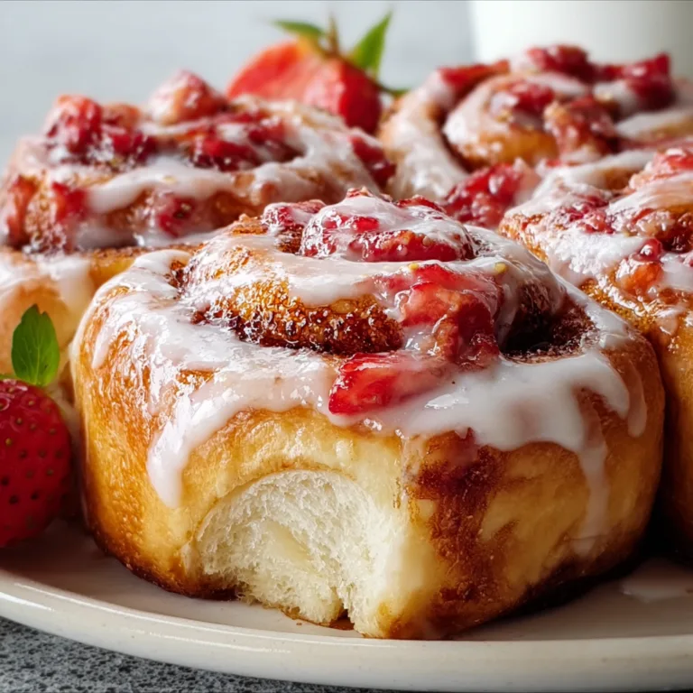 Delicious Strawberry Cinnamon Rolls Recipe | Sweet & Fluffy Breakfast Treats