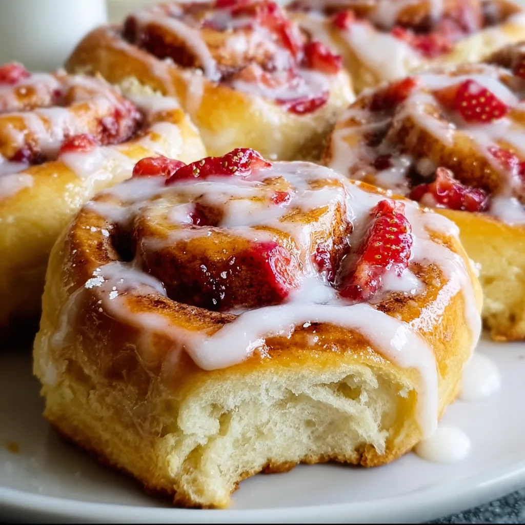 Delicious Strawberry Cinnamon Rolls Recipe | Sweet & Fluffy Breakfast Treats