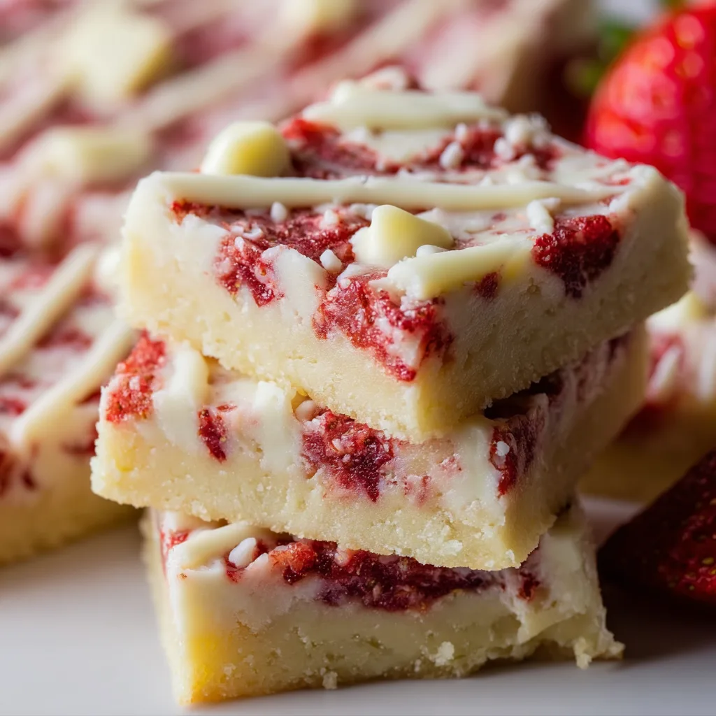 Delicious Strawberry White Chocolate Bars Recipe | Easy & Creamy Treats