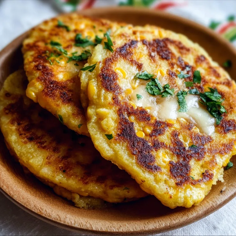 Authentic Venezuelan Sweet Corn Cachapas with Melty Cheese Recipe | Traditional & Delicious
