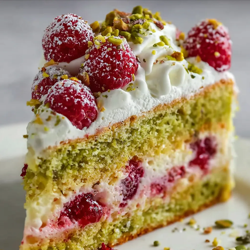 Heavenly Pistachio Raspberry Cake Recipe – Moist, Nutty & Fruity Delight