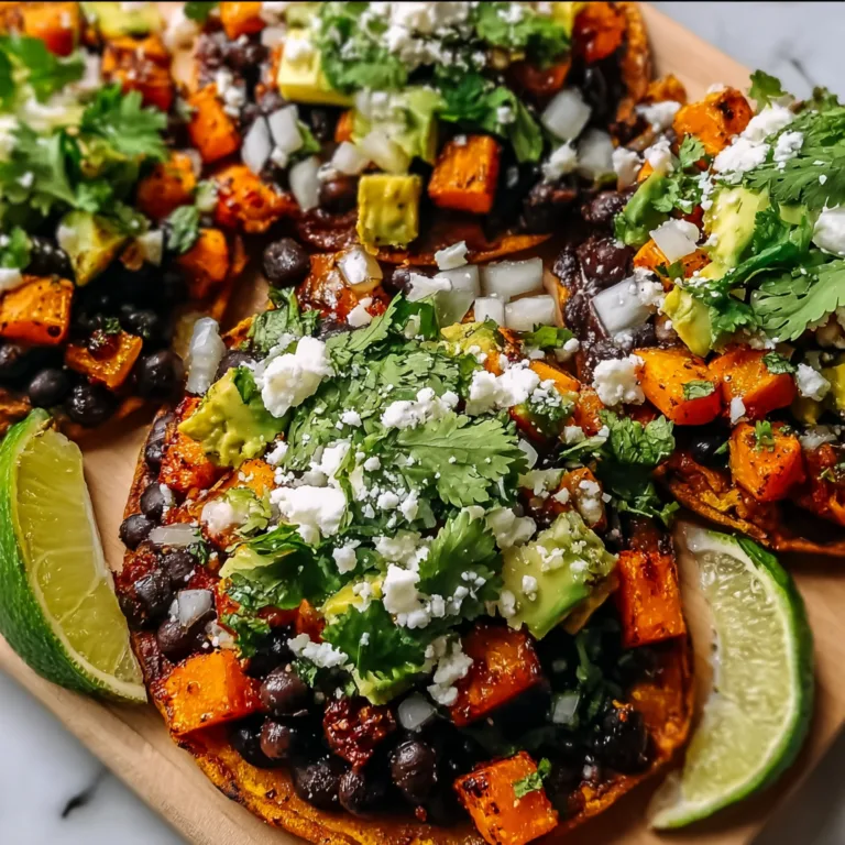 Delicious Black Bean Sweet Potato Tostadas | Easy & Healthy Recipe