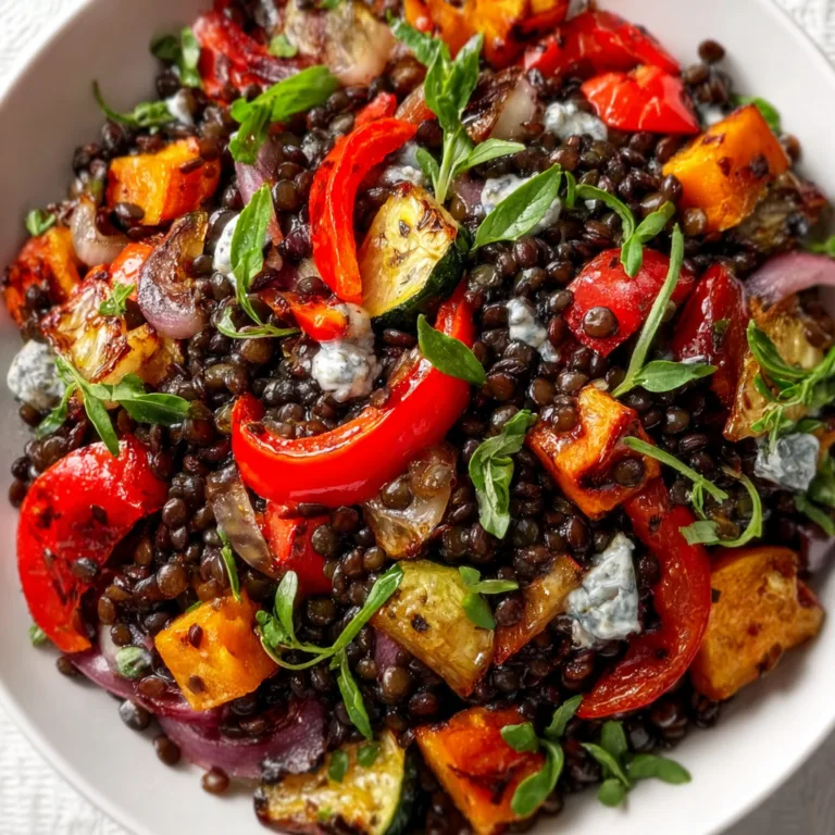 Black Lentil Salad with Roasted Vegetables | Healthy & Delicious Recipe