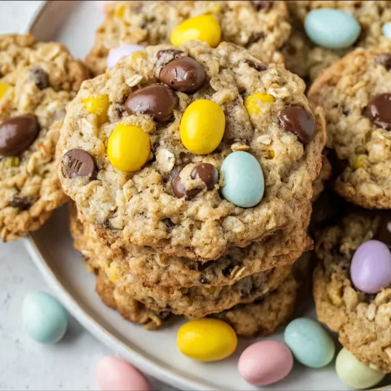 Delicious Cadbury Egg Oatmeal Chocolate Chip Easter Cookies Recipe