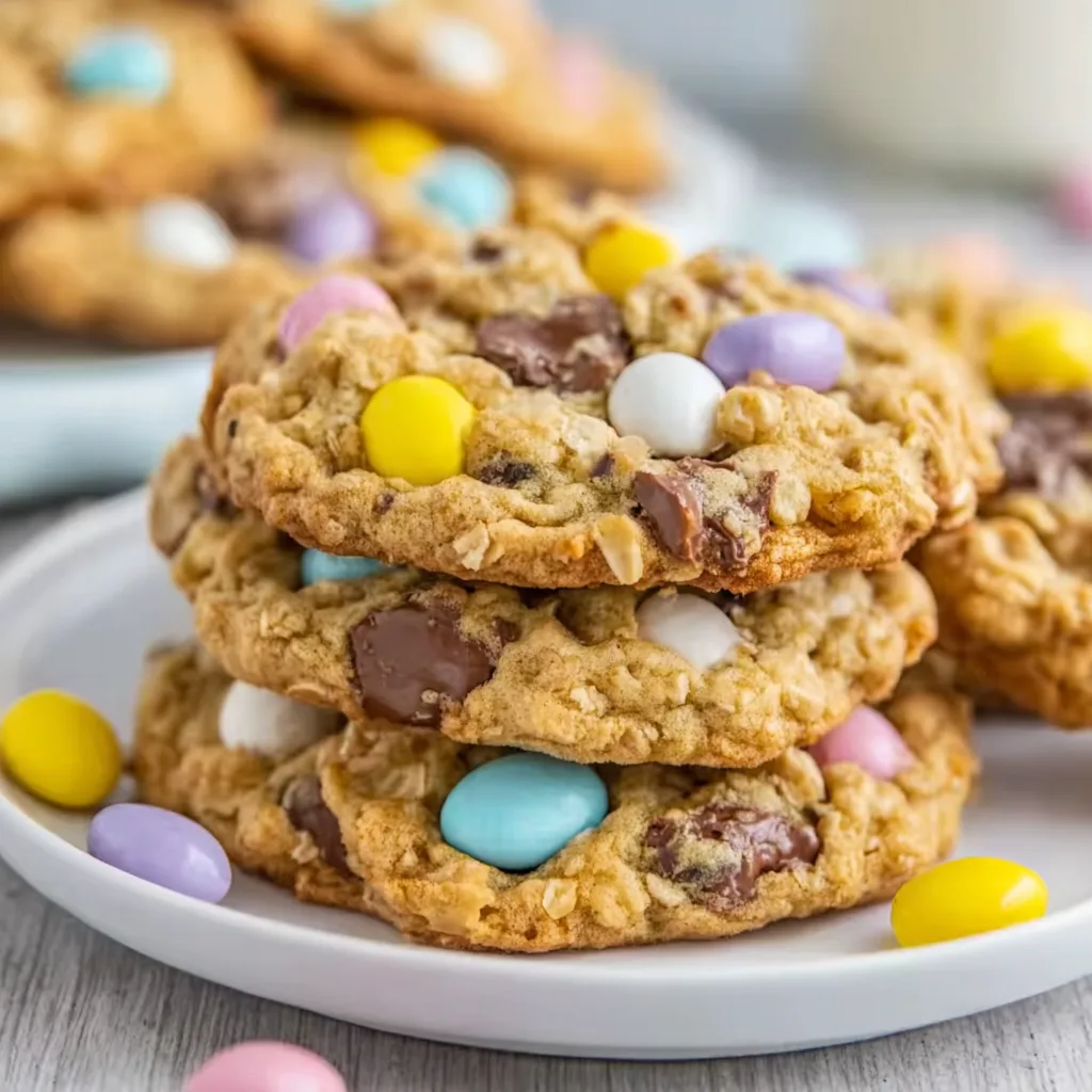 Delicious Cadbury Egg Oatmeal Chocolate Chip Easter Cookies Recipe
