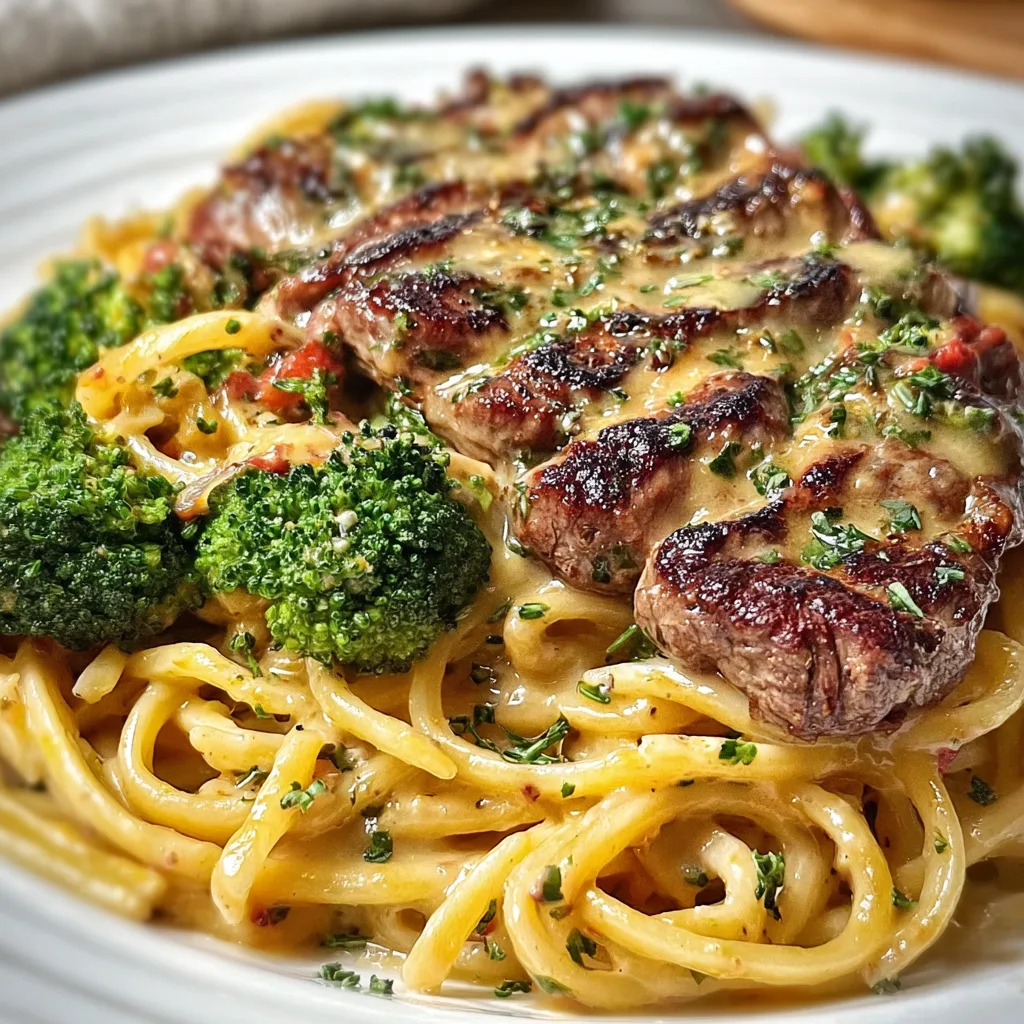 Cowboy Butter Steak & Broccoli Linguine Recipe | Easy Gourmet Dinner Idea