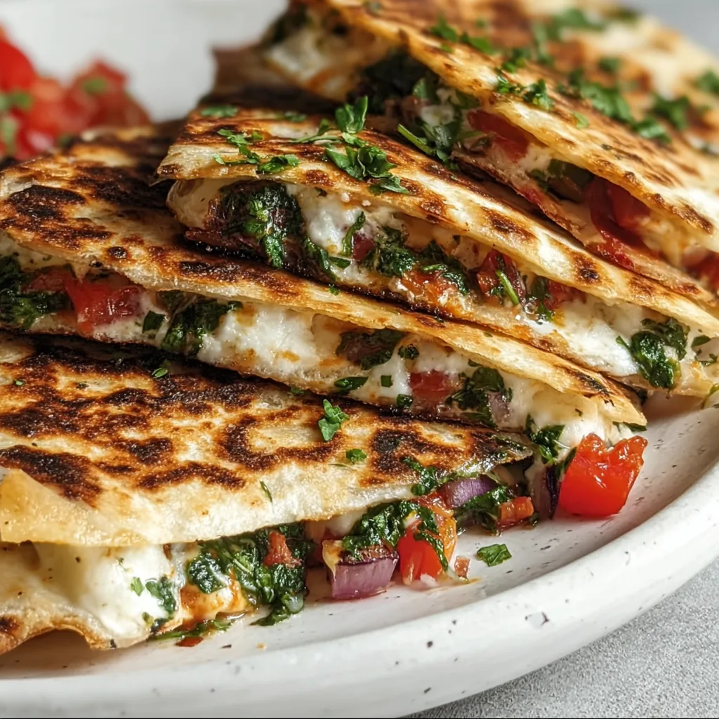 Creamy Mediterranean Quesadillas Recipe | Easy & Delicious Mediterranean Quesadillas