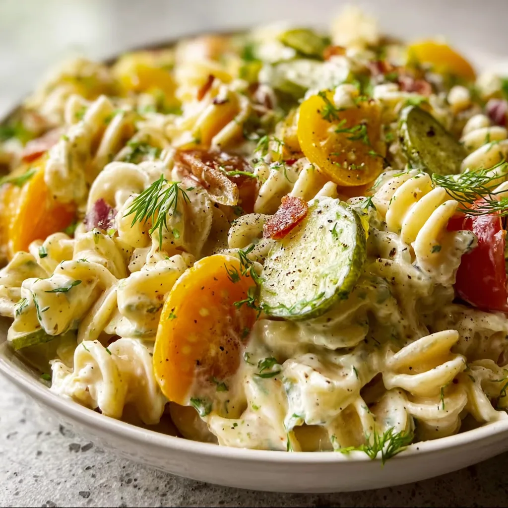 Delicious Dill Pickle Pasta Salad Recipe | Easy & Refreshing Side Dish