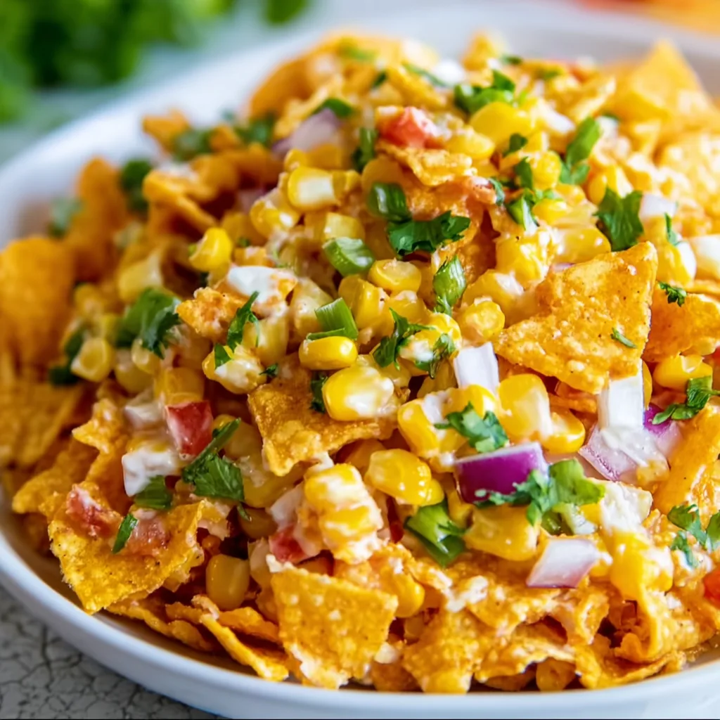 Delicious Fritos Corn Salad Recipe | Easy & Creamy Corn Salad with Fritos