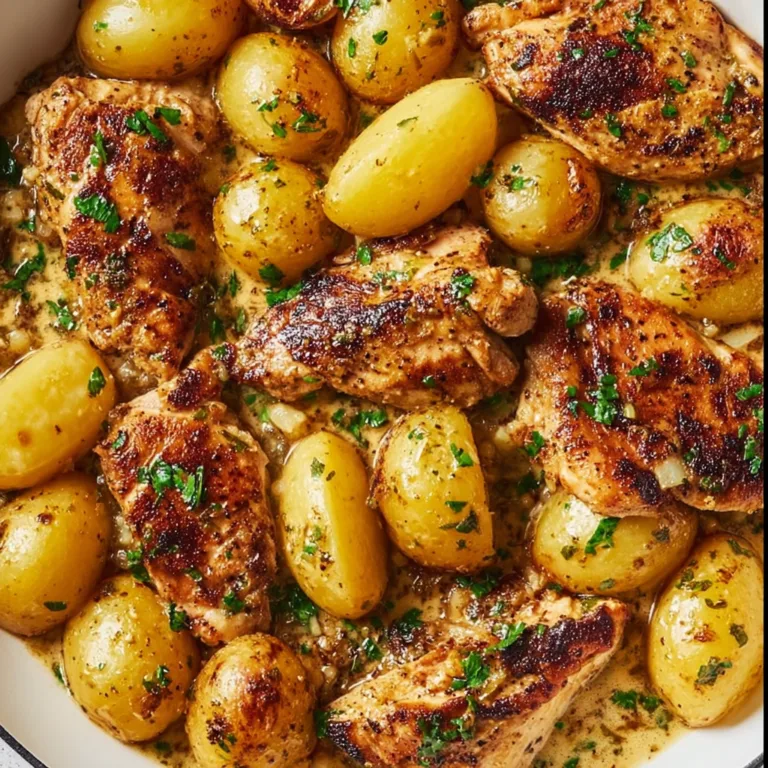 Garlic Butter Chicken and Potatoes Skillet | Easy One-Pan Dinner Recipe