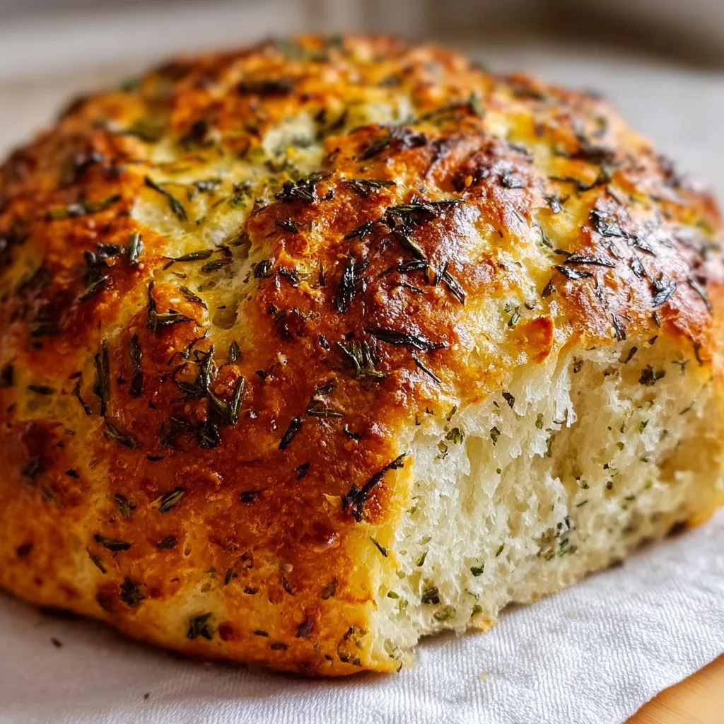 Garlic Herb Dutch Oven Bread Recipe – Easy Homemade Artisan Loaf