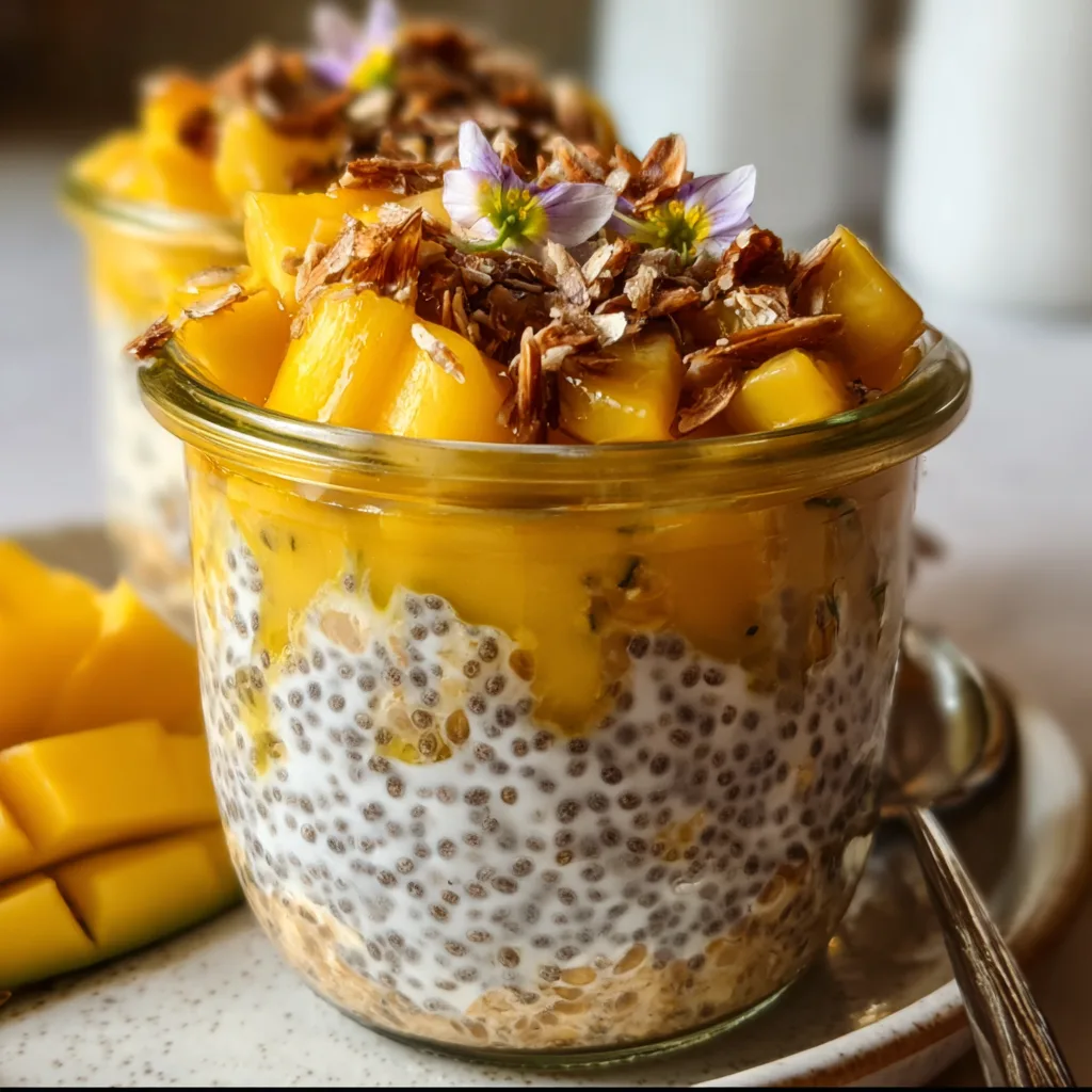 Delicious Mango Chia Overnight Oats Recipe | Healthy & Easy Breakfast