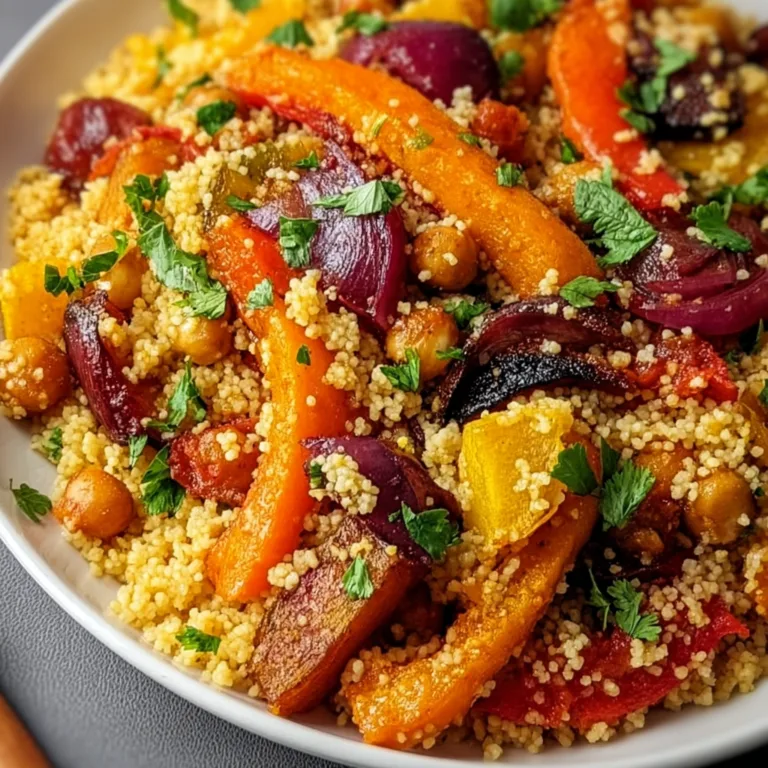 Delicious Moroccan Couscous with Roast Vegetables Recipe | Healthy & Flavorful