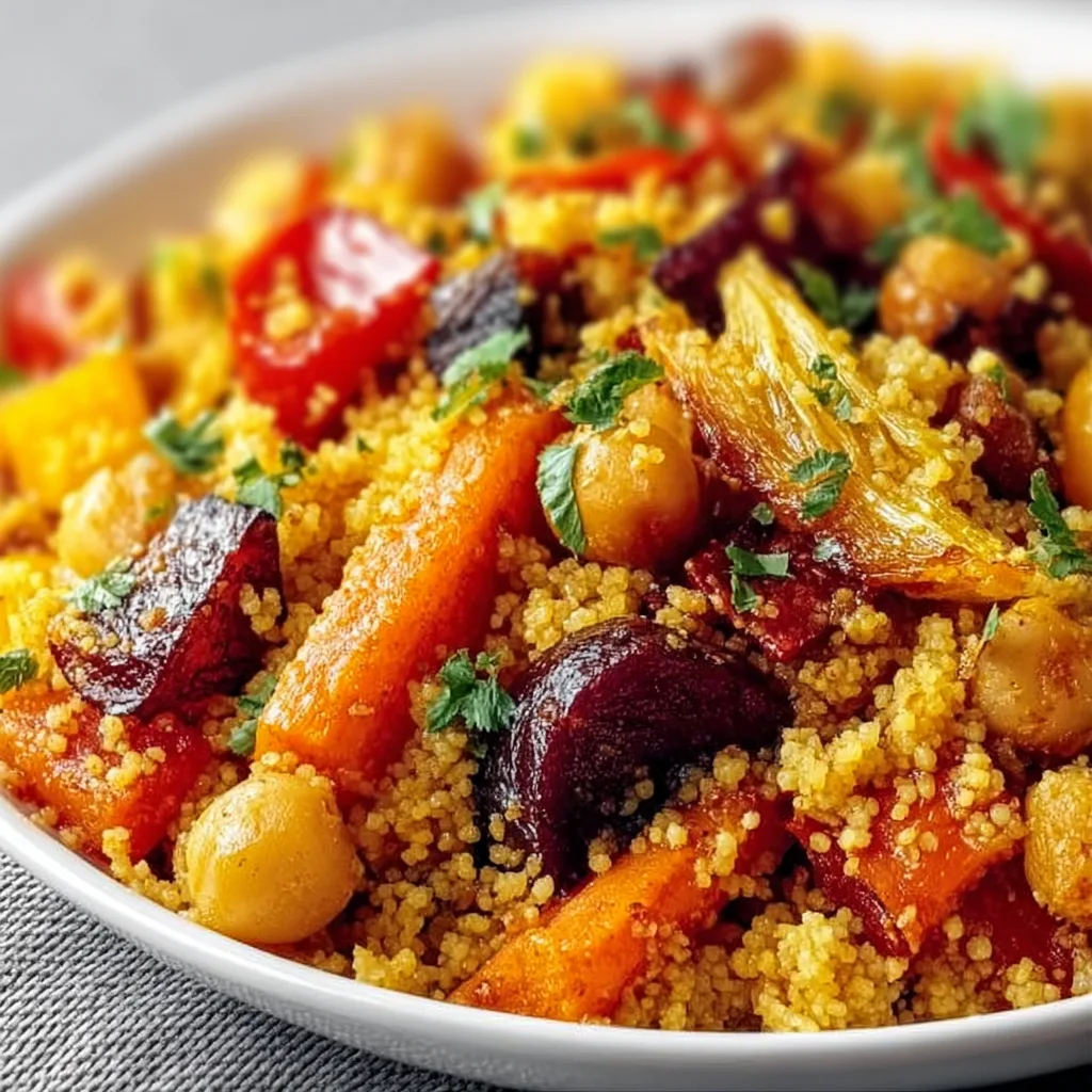 Delicious Moroccan Couscous with Roast Vegetables Recipe | Healthy & Flavorful
