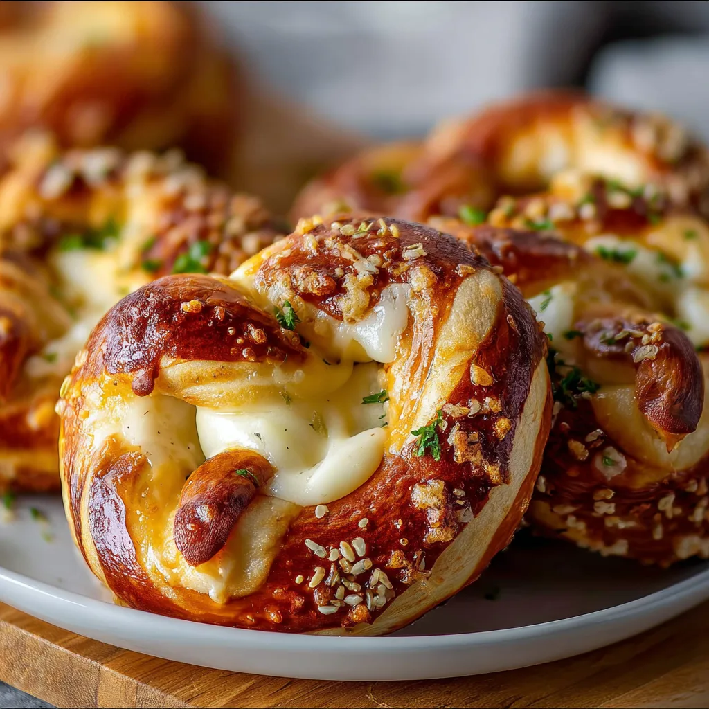 Cheesy Mozzarella Stuffed Soft Pretzels Recipe | Easy & Delicious Snack