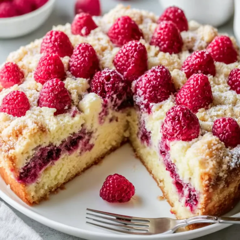 Delicious Raspberry Cream Cheese Coffee Cake Recipe | Moist & Easy Dessert